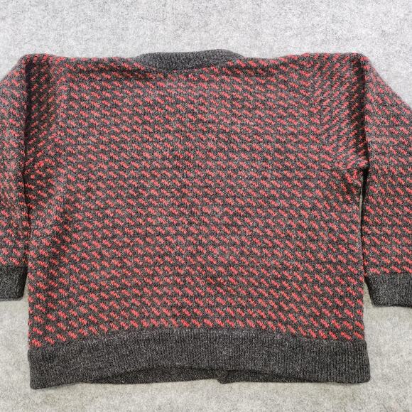 Vintage LL Bean Sweater Womens Medium Birdseye Wool Knit Cardigan Norway 90s - Picture 13 of 14
